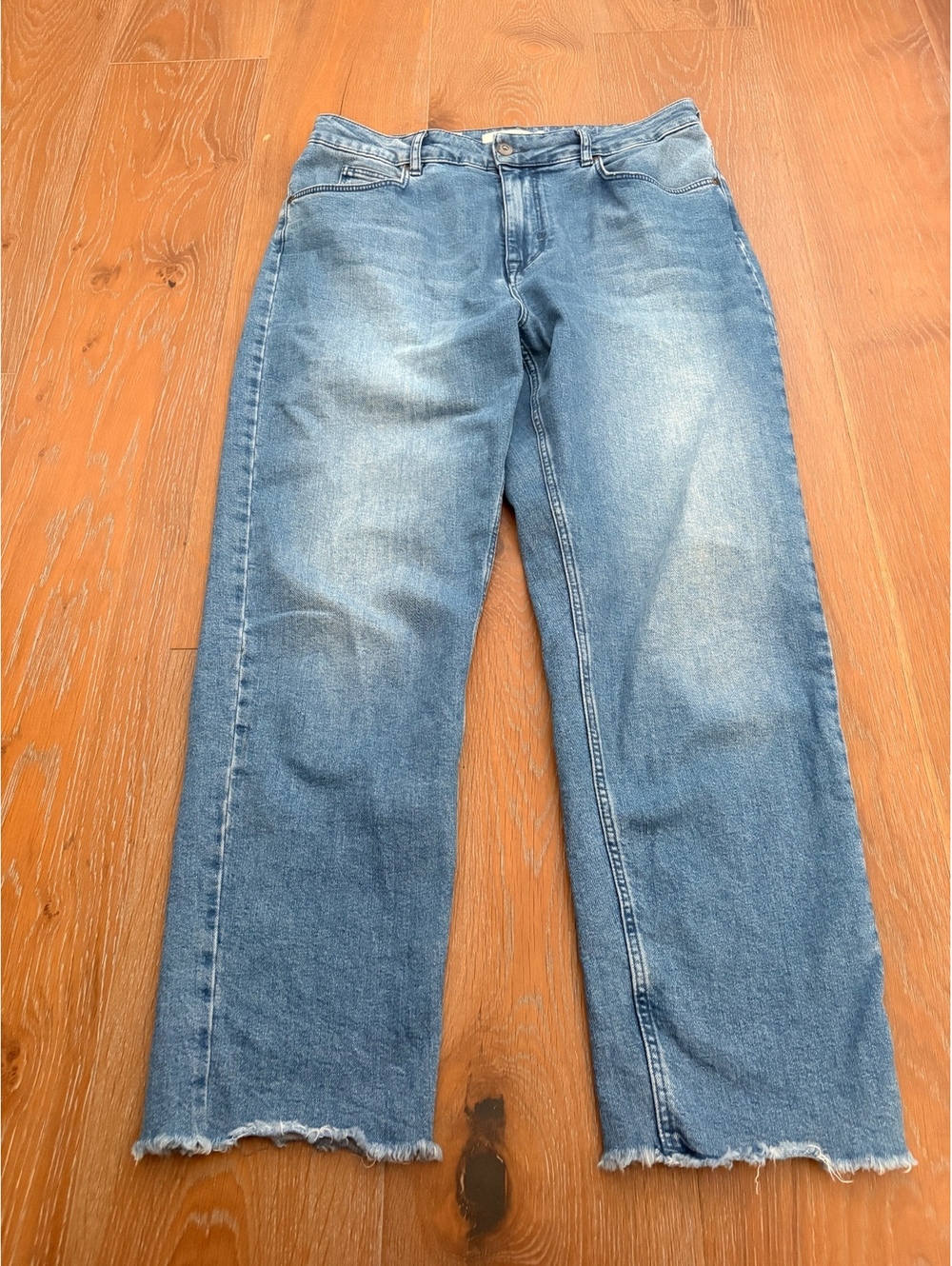 Ted Baker London Blue Denim Jeans Raw Hem Casual Chic Size 32